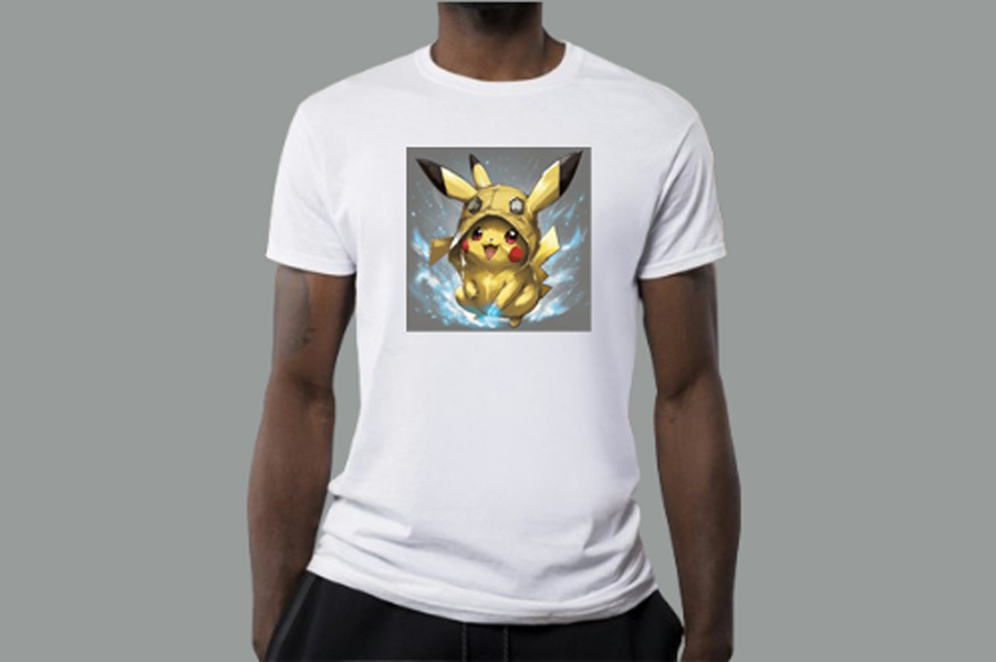 T-shirt with pikachu