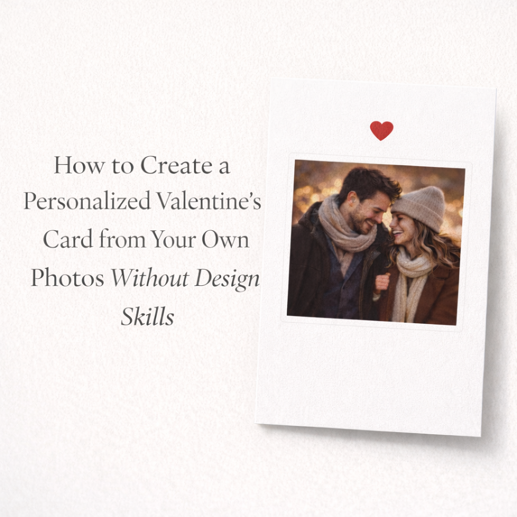 How to Create a Personalized Valentine’s Card from Your Own Photos Without Design Skills