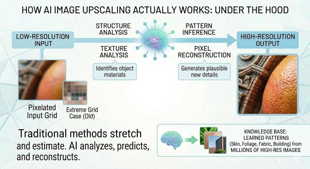 How Does AI Image Upscaling Work - ImageUpscaler