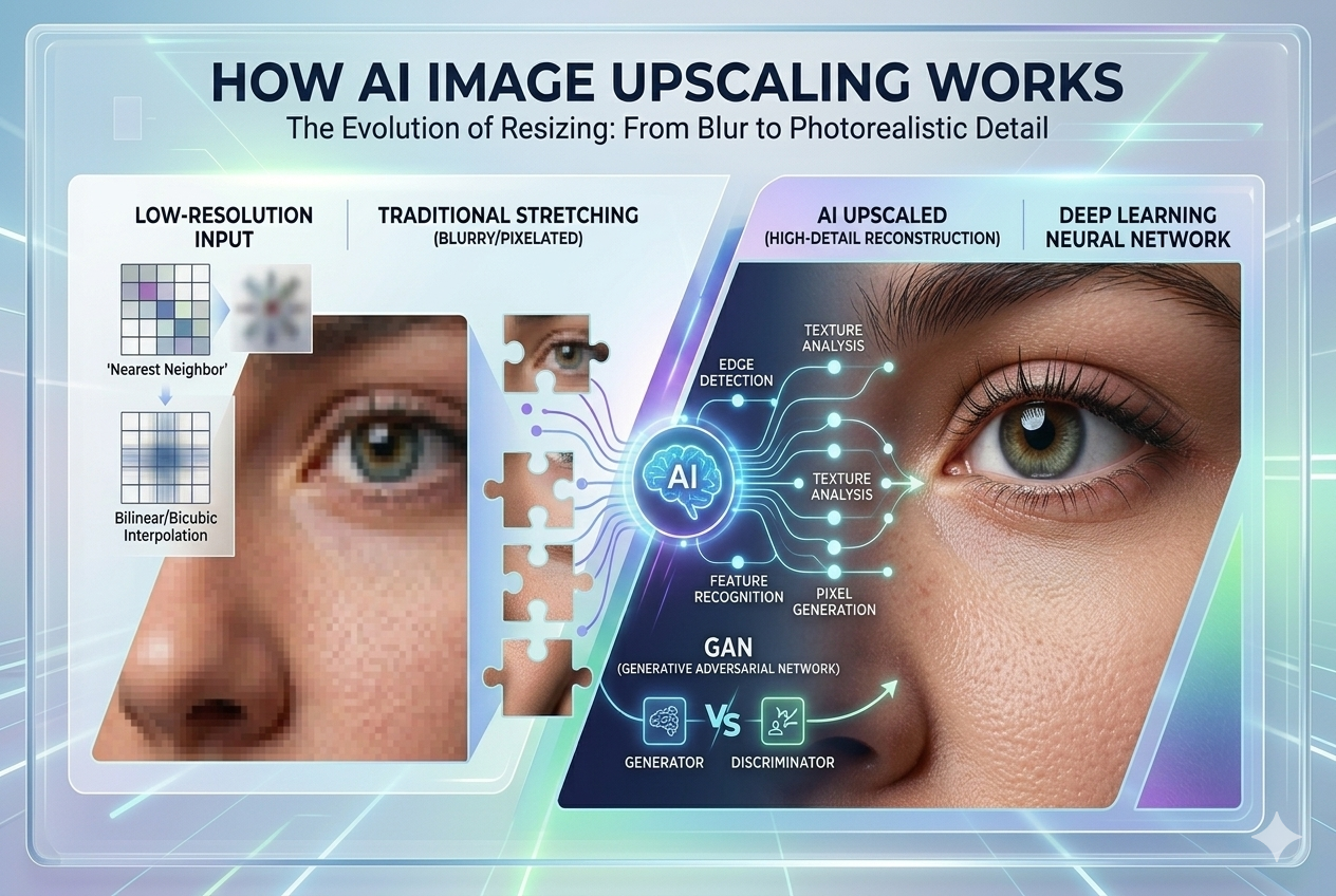 How Does AI Image Upscaling Work