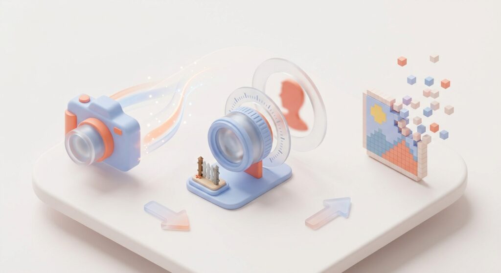 Clock and wallet representing processing time and cost of AI photo fixing